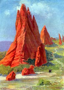 Der Garten der Götter in Colorado, ca. 1880 von W. (after) Kranz