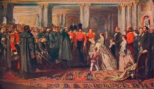 Königin Victoria verleiht Medaillen an die Wachen nach dem Krimkrieg, 1856 1906 von W Bunney