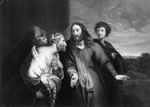Jesus sagte: Wurden nicht zehn gereinigt? Wo sind die neun?, Mitte des 19. Jahrhunderts von W. H. Egleton