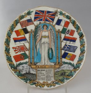 Siegesplatte Frieden 1919 von W. H. Goss