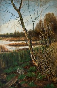 Herbst an der Olton-Mühle, 19. Jahrhundert von W. H. Middleton