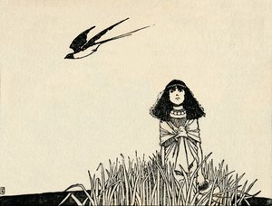 Sie verstand die Sprache der Vögel, ca. 1930 von William Heath Robinson