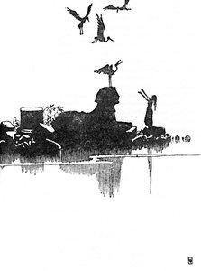 Dann sah sie die Störche von William Heath Robinson