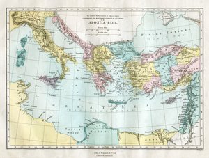 Die Missionsreisen und letzte Reise des Apostels Paulus, 19. Jahrhundert von W Hughes