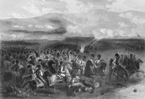 Angriff der schweren Kavallerie in der Schlacht von Balaklawa während des Krimkrieges, 1854 1857 von W. Hulland