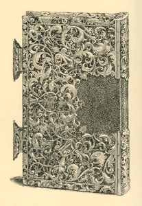 Silbervergoldeter Bucheinband von W Jones