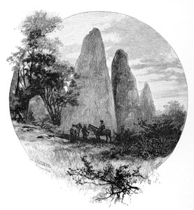 Granitfelsen, Betts Camp, Mount Kosciuszko, New South Wales, Australien, 1886