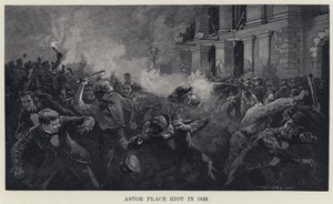 Astor Place Aufstand im Jahr 1849 von W. P. Snyder