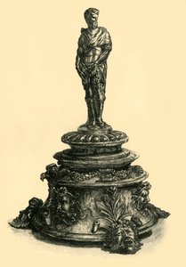Bronzene Tintenfass mit Figur eines römischen Kaisers, Mitte des 16. Jahrhunderts, 1881