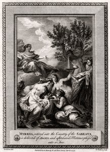 Myrrha, zurückgezogen ins Land der Sabäer, gebiert Adonis (1775)