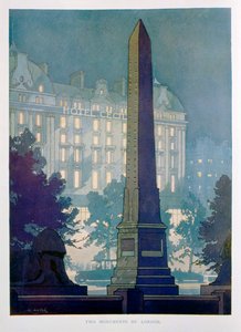 Zwei Denkmäler von London, Werbung für das Hotel Cecil, 1925
