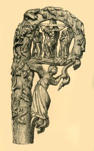 Kreuzigungsszene, Krummstab, 1330-1340, 1881
