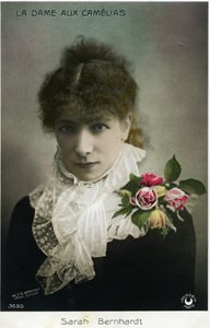 Henriette Rosine Bernard alias Sarah Bernhardt (1844-1923) als „Die Kameliendame“ von Alexandre Dumas Jr. (Foto)