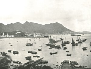 East Point mit Victoria Hills, Hongkong, 1895 von W and S Ltd