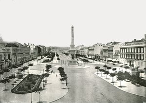 Restauradores Platz, Lissabon, Portugal, 1895