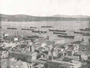 Der Bosporus in Richtung Scutari, Konstantinopel, Osmanisches Reich, 1895 von W and S Ltd