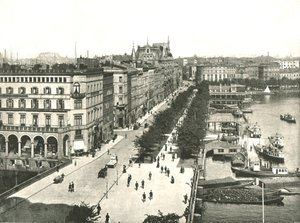 Der Jungfernstieg, Hamburg, Deutschland, 1895