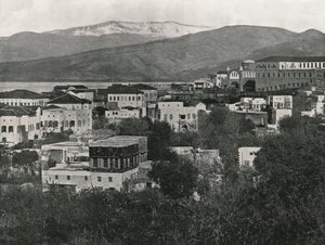 Blick auf die Stadt mit dem Libanongebirge, Beirut, 1895