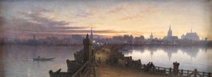 Köln von der Schiffsbrücke aus, 1890 von Waller Hugh Paton