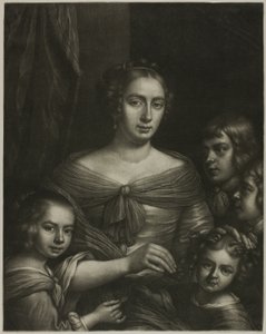 Die Frau und Kinder des Künstlers von Wallerand Vaillant