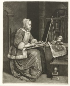 Zeichnende Frau von Wallerant Vaillant