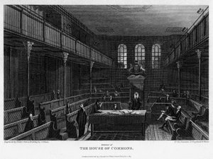 Kammer des House of Commons, Westminster, London, 1815