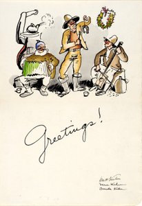 Weihnachtsgrüße 1934 von Walt Kuhn