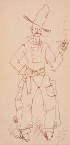 Cowboy beim Rauchen