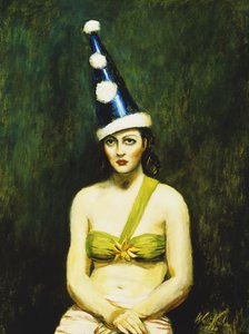 Mädchen mit Pierrot-Hut