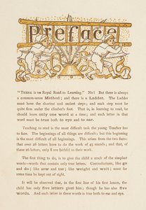 Vorwort zu The Golden Primer. Zwei Kinder tragen eine Leiter von Walter Crane