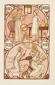 Reimwörter, die mit dem Buchstaben N enden. Das goldene Primer von Walter Crane