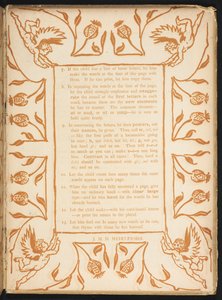 Text mit einer floralen Ordnung. The Golden Primer von Walter Crane
