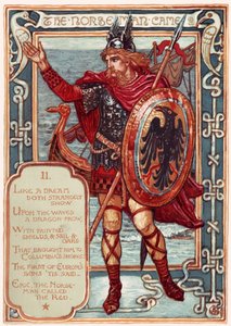 Der Norseman. Aus: Columbias Courtship: A Picture History of the United States, 1893 von Walter Crane
