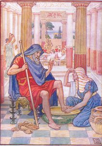 Ja, wahrlich, du bist Odysseus, Illustration aus Die Geschichte Griechenlands, 1930er Jahre
