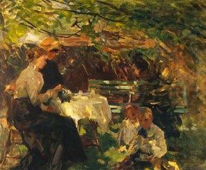 Tee im Garten, ca. 1902
