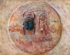 Khnum, Kepr, Ra, im Grab von Sethos I. in Theben