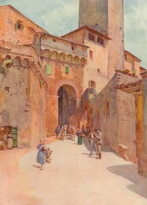 Portone Dei Becci, San Gimignano, um 1900, 1913 von Walter Frederick Roofe Tyndale