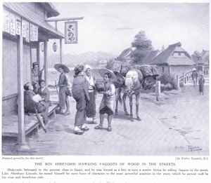 Der Junge Hideyoshi, der Holzscheite auf den Straßen verkauft von Walter Frederick Roofe Tyndale