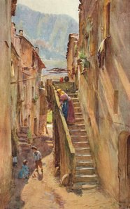 Vicolo del Ponte, Villa Nuova di Albenga, um 1910, 1912 von Walter Frederick Roofe Tyndale