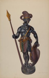 Zigarrenladen-Indianer, um 1937 von Walter Hochstrasser