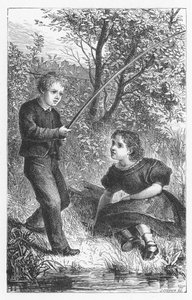 Szene aus Die Mühle am Floss von George Eliot, ca. 1880 von Walter James Allen