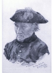 Ein Chelsea-Pensionär, aus unbekannter Zeitschrift oder Buch (Farblithografie) von Walter Langley
