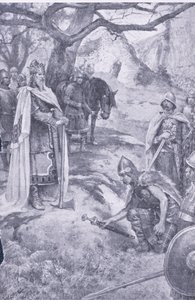 Auf diesem Feld wurde die englische Nation geboren, Illustration aus Mein Magazin von Walter Paget