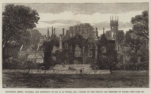 Singleton Abbey, Swansea, die Residenz von Mr. H. H. Vivian, MP, besucht vom Prinzen und der Prinzessin von Wales