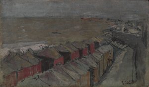 Badehütten, Dieppe, ca. 1890 von Walter Richard Sickert