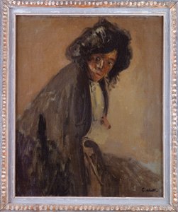 La Giuseppina lehnt an einer Chaiselongue, um 1903-04 von Walter Richard Sickert