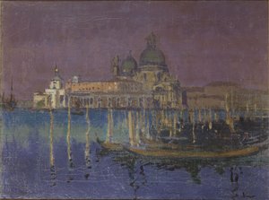 Nocturne: Die Dogana und Santa Maria della Salute, Venedig von Walter Richard Sickert