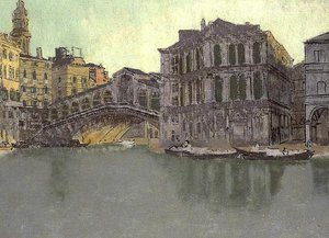 Der Große Kanal und die Rialto-Brücke, Venedig, ca. 1895-96