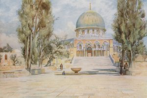 Felsendom von der Moschee El Aksa, Jerusalem