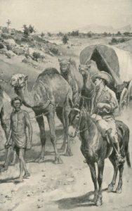 Eine Kamelkarawane, Westaustralien von Walter Stanley Paget